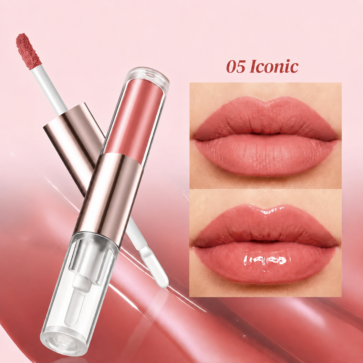 Velvet Glaze 2-in-1 Matte & Gloss Lip Duo（Buy 1 get 1 free）