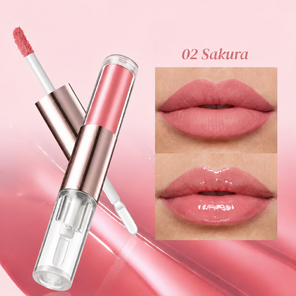 Velvet Glaze 2-in-1 Matte & Gloss Lip Duo（Buy 1 get 1 free）