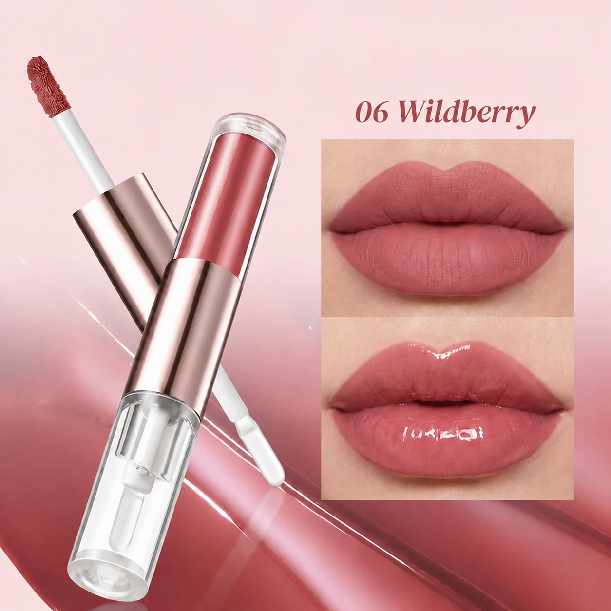 Velvet Glaze 2-in-1 Matte & Gloss Lip Duo（Buy 1 get 1 free）